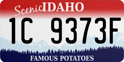 ID license plate 1C9373F