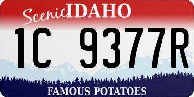 ID license plate 1C9377R