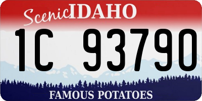 ID license plate 1C9379O