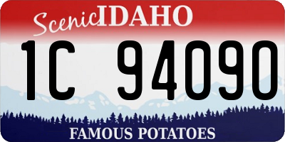 ID license plate 1C9409O