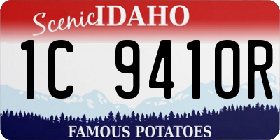 ID license plate 1C9410R