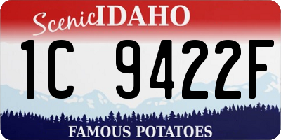 ID license plate 1C9422F