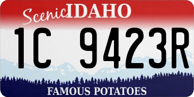 ID license plate 1C9423R