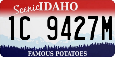 ID license plate 1C9427M