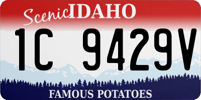 ID license plate 1C9429V
