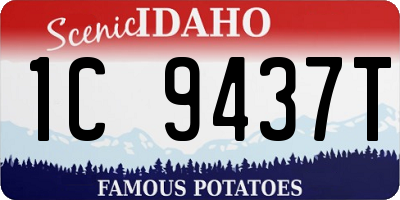 ID license plate 1C9437T