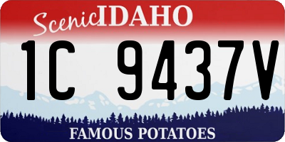 ID license plate 1C9437V