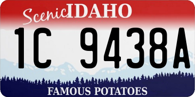 ID license plate 1C9438A