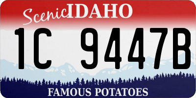 ID license plate 1C9447B