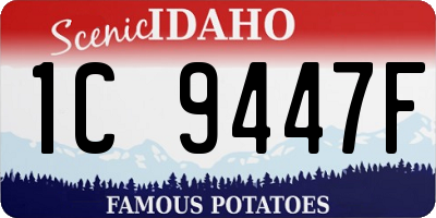 ID license plate 1C9447F