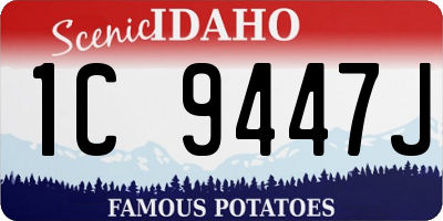 ID license plate 1C9447J