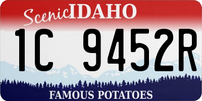 ID license plate 1C9452R