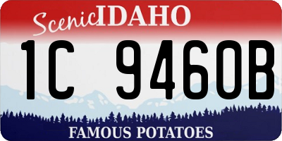 ID license plate 1C9460B