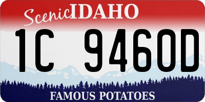 ID license plate 1C9460D