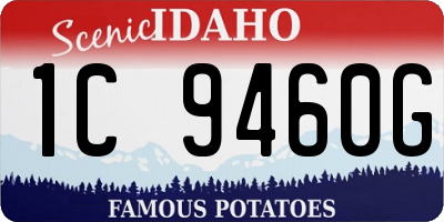 ID license plate 1C9460G