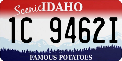 ID license plate 1C9462I