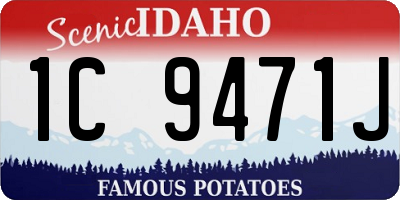 ID license plate 1C9471J