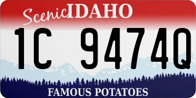 ID license plate 1C9474Q