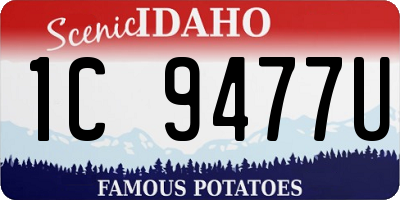 ID license plate 1C9477U