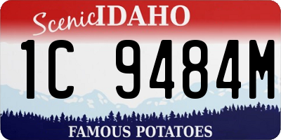 ID license plate 1C9484M