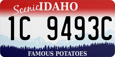 ID license plate 1C9493C