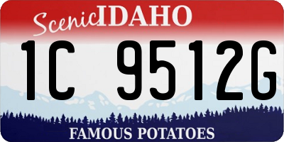 ID license plate 1C9512G