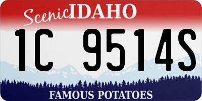 ID license plate 1C9514S