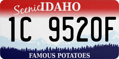 ID license plate 1C9520F