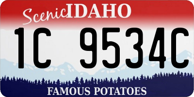 ID license plate 1C9534C