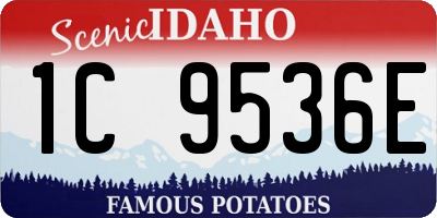 ID license plate 1C9536E