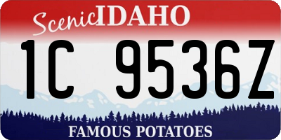 ID license plate 1C9536Z