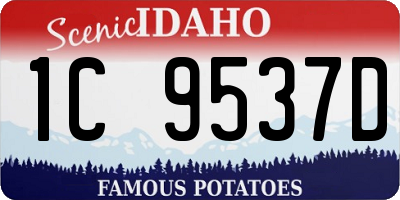 ID license plate 1C9537D