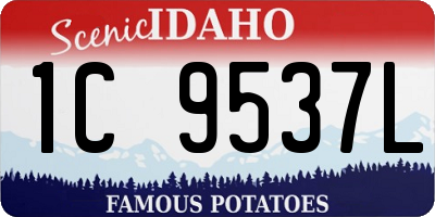 ID license plate 1C9537L