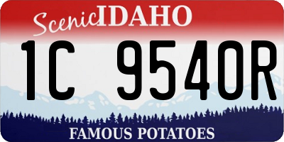 ID license plate 1C9540R