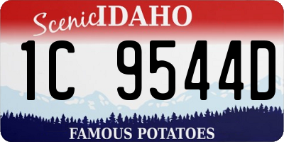 ID license plate 1C9544D