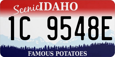 ID license plate 1C9548E