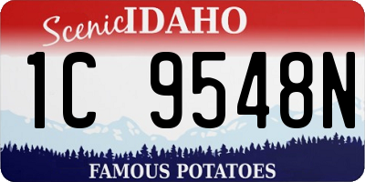 ID license plate 1C9548N