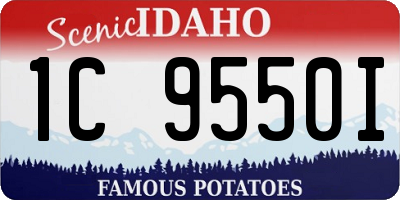 ID license plate 1C9550I