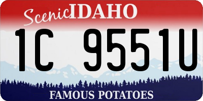 ID license plate 1C9551U