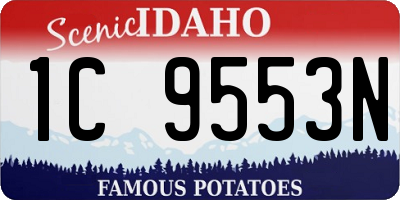 ID license plate 1C9553N