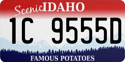ID license plate 1C9555D