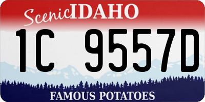 ID license plate 1C9557D