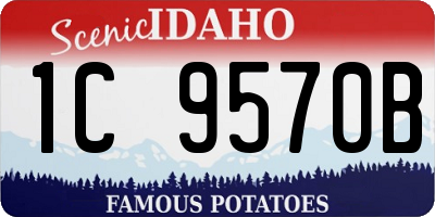 ID license plate 1C9570B