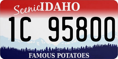 ID license plate 1C9580O