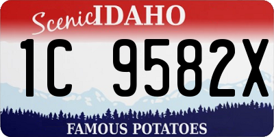 ID license plate 1C9582X