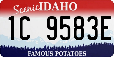 ID license plate 1C9583E