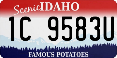 ID license plate 1C9583U