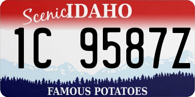 ID license plate 1C9587Z