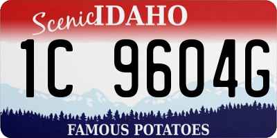 ID license plate 1C9604G