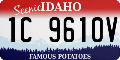 ID license plate 1C9610V